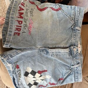 Custom Twilight hand painted shorts, Tommy Hilfiger 
Size 12